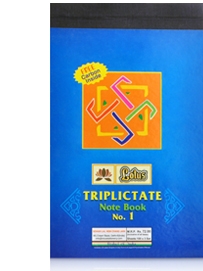Lotus Triplicate Notebook No. 1 (14 X 22 cm)